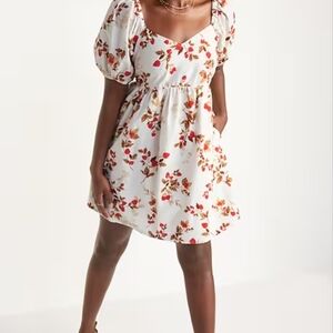 Old Navy Puff Sleeve Strawberry Mini Dress